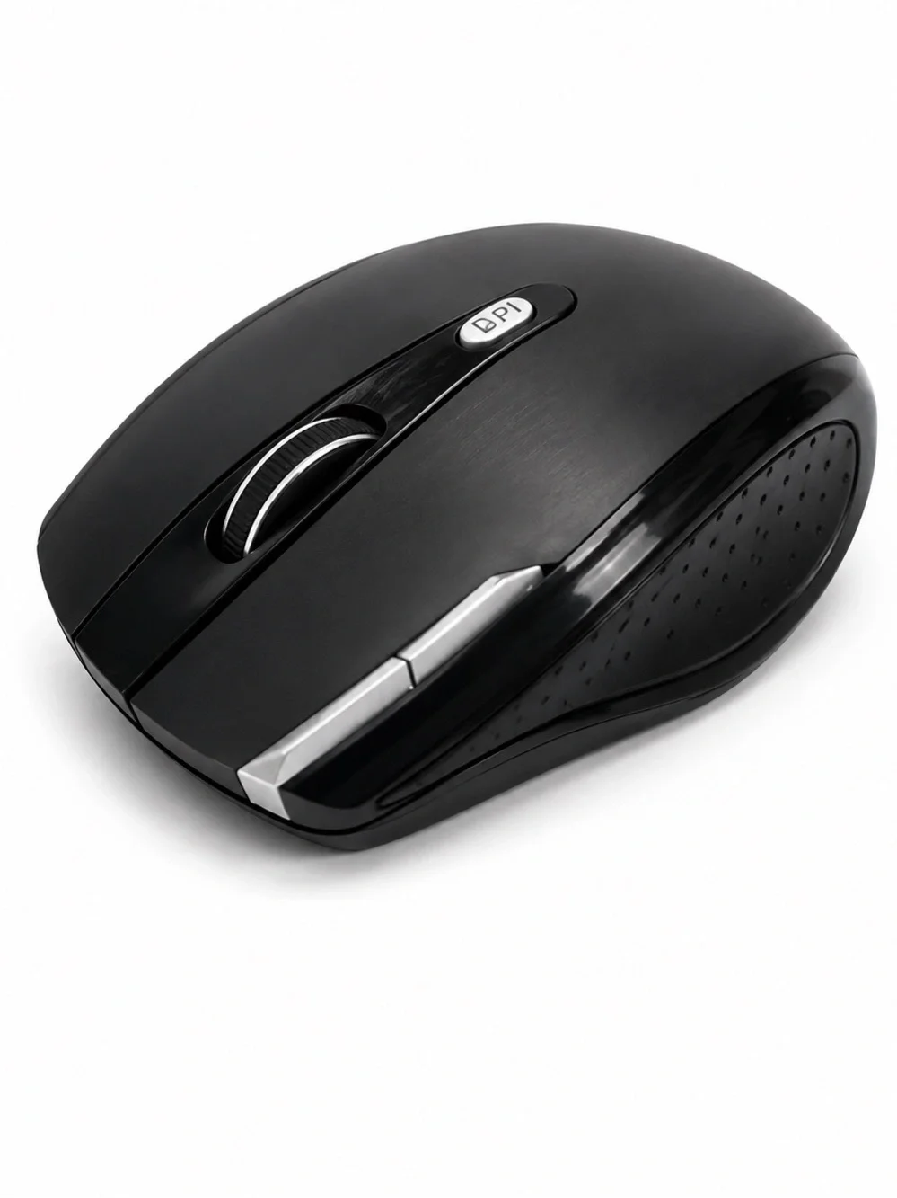 Wireless Black Optical Mouse with DPI Button